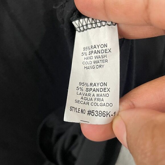 Mur Mur Top Women S Black Casual Long Sleeve Roll Tab Scoop Neck Tunic - Picture 4 of 9